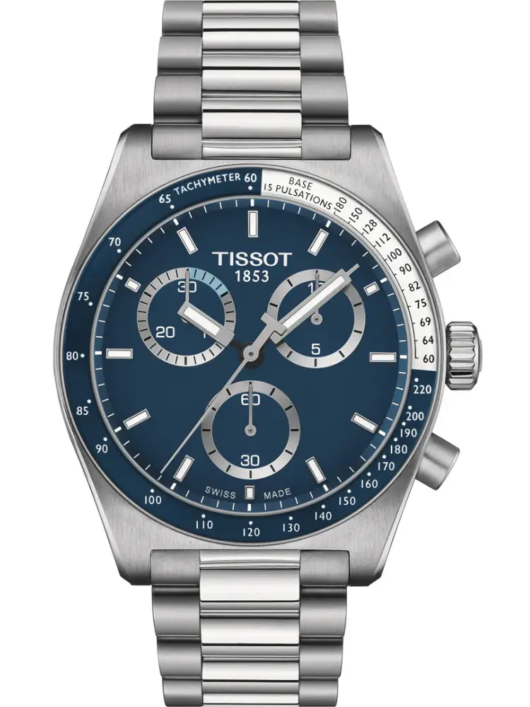 Tissot PR 516 Chronograph Silber / Blau