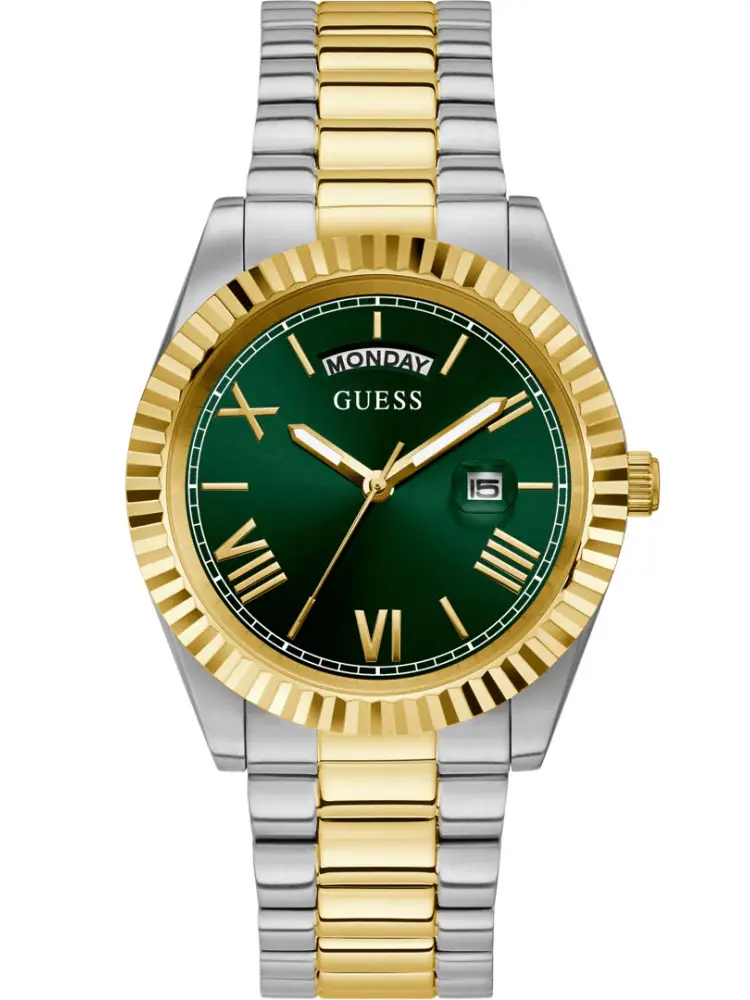 Guess Connoisseur Day Date Grün Bicolor
