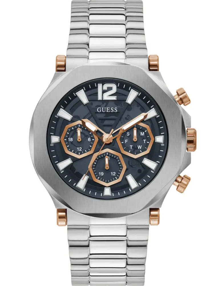 Guess Edge Day Date Silber