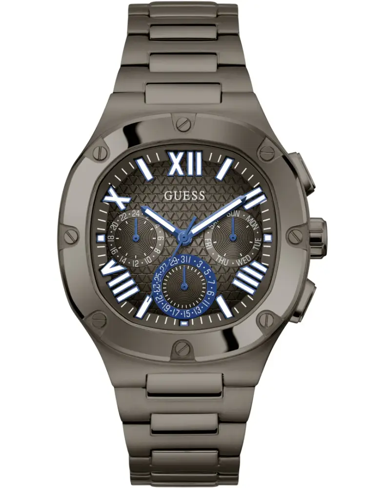 Guess Headline Day Date Gunmetal
