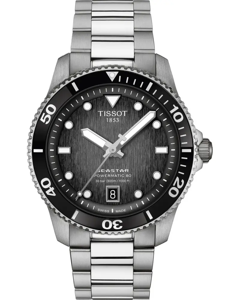 Tissot Seastar 1000 40mm Powermatic 80 Schwarz