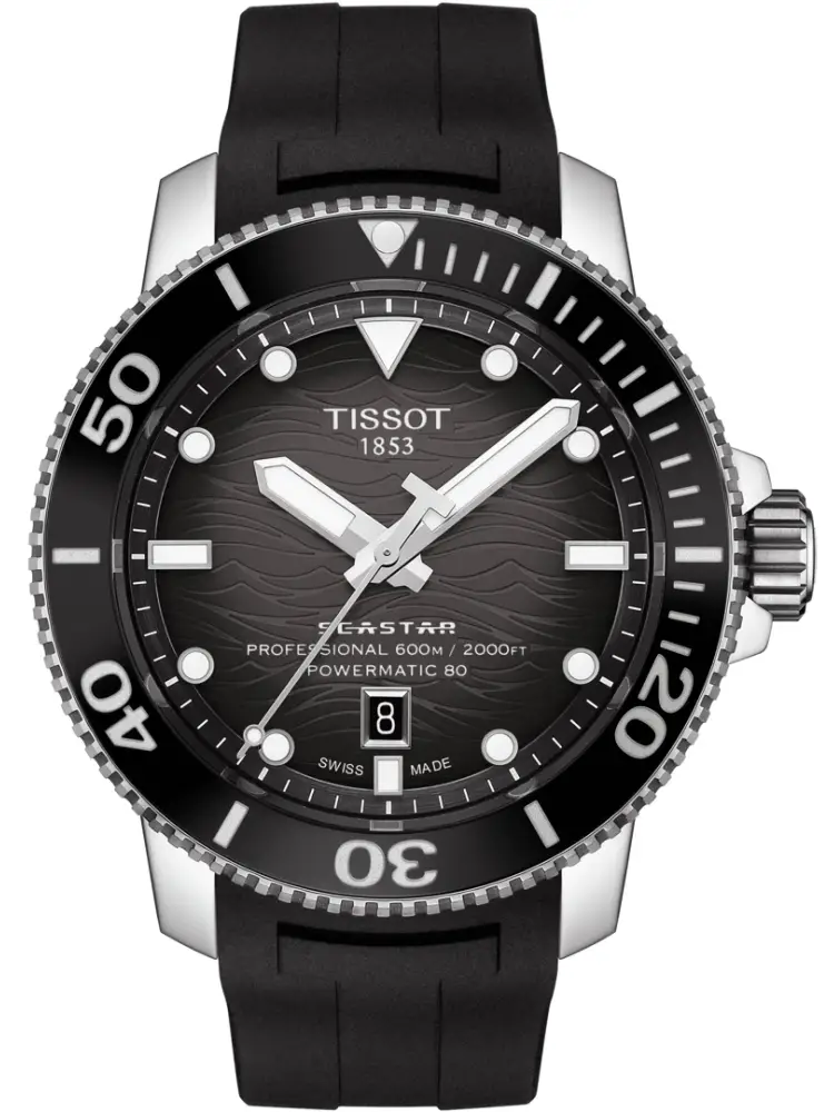 Tissot Seastar 2000 46mm Powermatic 80 Schwarz