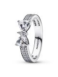 Sparkling Bow Double-row Ring