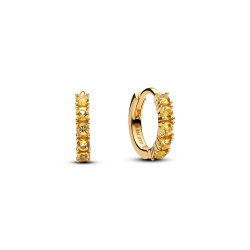 14K gold-plated huge earrings with vibrant yellow crystal 14K gold-plated huge earrings with vibrant yellow crystal