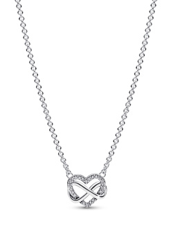 Funkelnde Unendlichkeits-Herz Collier-Halskette