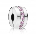 Pandora Clip Glänzendes Band Rosa