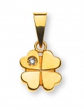 Anhänger Kleeblatt Gelbgold 750
