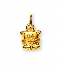 Anhänger Katze Gelbgold 750