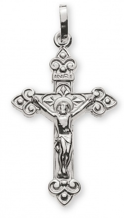 Anhänger Kreuz Weissgold 750