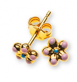 Ohrstecker Blume Gelbgold 375