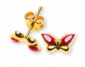 Ohrstecker Schmetterling Gelbgold 750