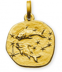 Anhänger Sternzeichen Fische Gelbgold 18K