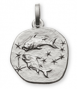 Anhänger Sternzeichen Fische Weissgold 18K