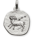 Anhänger Sternzeichen Widder Weissgold 18K