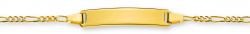 Baby ID-Bracelet Figaro in Gelbgold 585