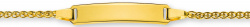 Baby ID-Bracelet Zopf in Gelbgold 585