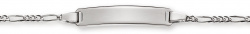 Baby ID-Bracelet Figaro in Weissgold 585