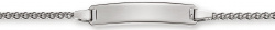 Baby ID-Bracelet Zopf in Weissgold 585