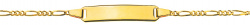 Baby ID-Bracelet Figaro in Gelbgold 375