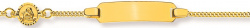 Baby ID-Armband Schutzengel in Gelbgold 375