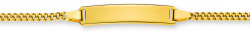 Baby ID-Bracelet Panzer in Gelbgold 585