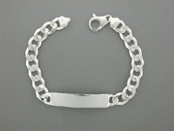 ID-Bracelet Panzer 9mm Silber 925