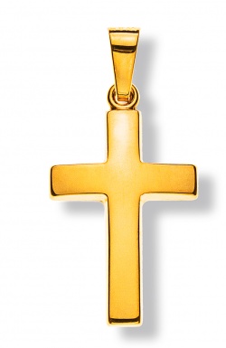 Anhänger Kreuz in Gelbgold 585