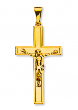 Anhänger Balkenkreuz Gelbgold 18K