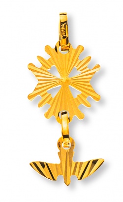 Anhänger Hugenotten-Kreuz Gelbgold 750