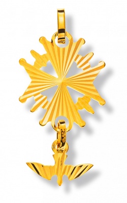 Anhänger Hugenotten-Kreuz Gelbgold 18K