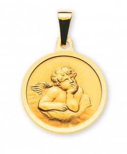 Anhänger Schutzengel Gelbgold 585