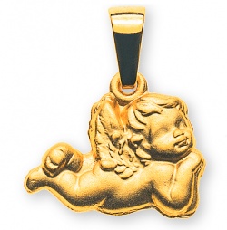 Anhänger Schutzengel liegend Gelbgold 18K