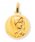 Anhänger Medaille Dolorosa Gelbgold 18K