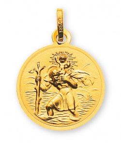 Anhänger Medaille Christophorus 750 GG