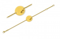 Baby Bracelet Fussabdrücke in Gelbgold 585