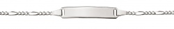 Baby ID-Bracelet Figaro Weissgold 375