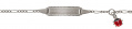 Baby ID-Bracelet Figaro Marienkäfer Weissgold 750