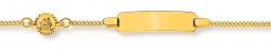Baby ID-Bracelet Panzer Engel Gelbgold 375
