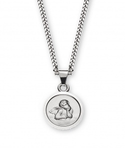 Anhänger Schutzengel Weissgold 14K