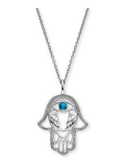 Engelsrufer Hand Fatimas mit Zirkonia blau