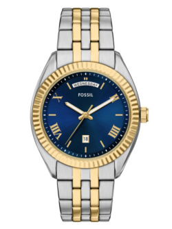 Fossil Campbell Day Date Bicolor / Blau Fossil Campbell Day Date Bicolor / Blau