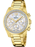 Festina Damen Uhr Boyfriend Rainbow Perlmutt Gold