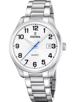 Festina Klassik Date Silbrig