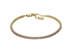 Fossil Ellis Armband Pave Glitz Messing Violett