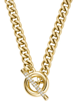 Fossil Carlie Halskette T-Bar Goldig