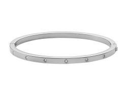Fossil Armreif Sadie Shine Bright Silbrig