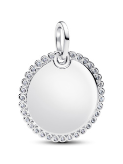Engravable Round Tag Pendant Sterling silver Engravable Round Tag Pendant Sterling silver