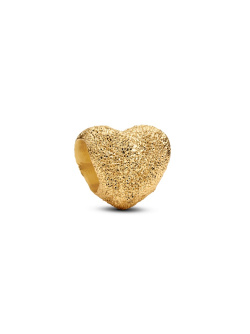textured heart mini charm 14K gold plated textured heart mini charm 14K gold plated