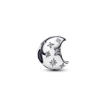 Crescent Moon charm Sterling silver