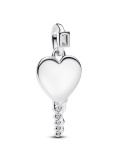 Engravable Heart Key Pendant Sterling silver
